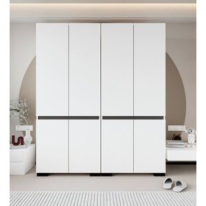 Dulap pentru haine, Hanah Home, Floransa 180, 180x210x52 cm, PAL, Alb / Antracit imagine