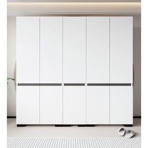 Dulap pentru haine, Hanah Home, Floransa 225, 225x210x52 cm, PAL, Alb / Antracit imagine