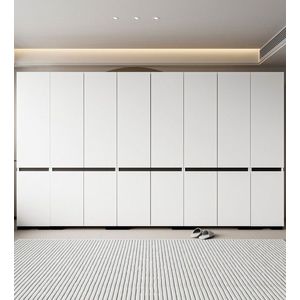 Dulap pentru haine, Hanah Home, Floransa 360, 360x210x52 cm, PAL, Alb / Antracit imagine