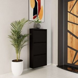 Pantofar, Hanah Home, 3 Piece Metal, 50x103x15 cm, Metal, Negru imagine