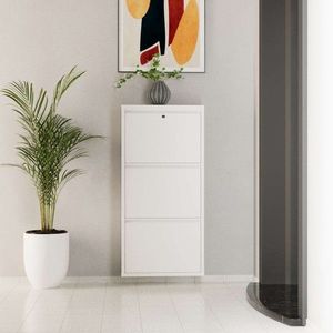 Pantofar, Hanah Home, Locking 3 Piece Metal, 50x103x15 cm, Metal, Alb imagine