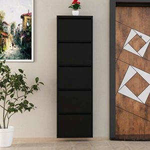 Pantofar, Hanah Home, 5 Piece Metal, 50x169x15 cm, Metal, Negru imagine