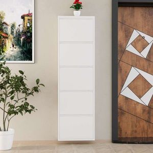 Pantofar, Hanah Home, 5 Piece Metal, 50x169x15 cm, Metal, Alb imagine