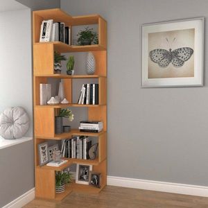 Corp biblioteca, Hanah Home, CPT4806-192, 55x192x27 cm, Placaj, Maro imagine