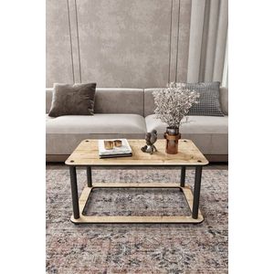 Masuta de cafea, Hanah Home, Hole Rect, 70x38x42 cm, MDF , Stejar imagine