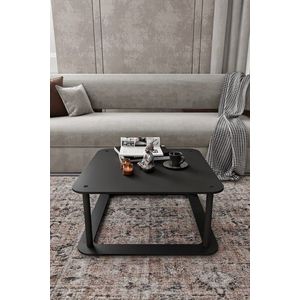 Masuta de cafea, Hanah Home, Hole Square, 70x38x70 cm, MDF , Negru imagine