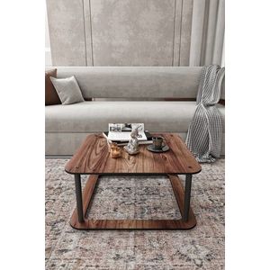 Masuta de cafea, Hanah Home, Hole Square, 70x38x70 cm, MDF , Maro imagine