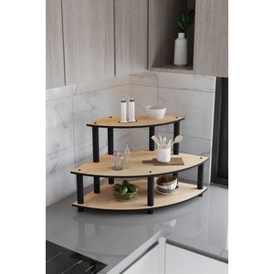 Raft de bucatarie, Hanah Home, Countertop, 70x38x42 cm, MDF , Stejar imagine