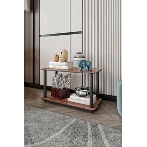 Masuta de cafea, Hanah Home, Bookcase 2-Tiers Rect, 30x38x60 cm, MDF , Maro imagine
