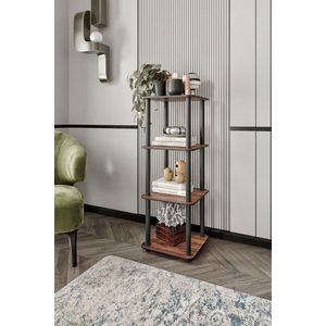 Corp biblioteca, Hanah Home, Bookcase 4 Tiers Square, 34x106x34 cm, MDF , Maro imagine