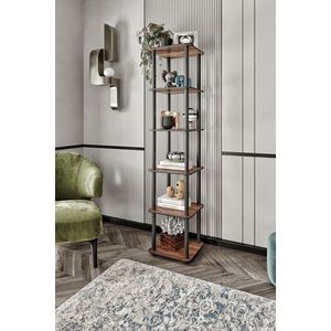 Corp biblioteca, Hanah Home, Bookcase 6 Tiers Square, 34x175x34 cm, MDF , Maro imagine