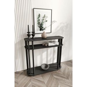 Dulap, Hanah Home, Cruise, 90x30x84 cm, MDF , Negru imagine