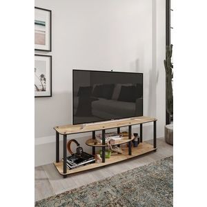 Comoda TV, Hanah Home, Mesivo, 120x35x38 cm, MDF , Stejar imagine