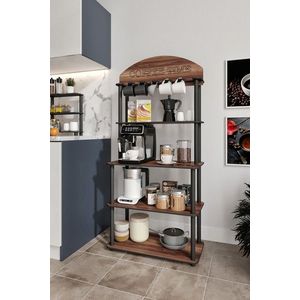 Dulap de bucatarie, Hanah Home, Time, 34x69x140 cm, MDF , Maro imagine