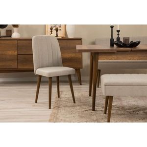 Scaun, Hanah Home, Vina 1005, 47x90x44 cm, PAL, Nuc / Crem imagine