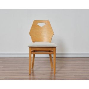 Set scaune 2 piese, Hanah Home, Nova, Lemn, Stejar / Bej imagine