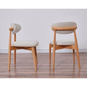Set scaune 2 piese, Hanah Home, Bohem, Lemn, Stejar / Bej imagine
