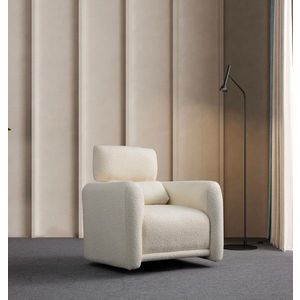 Fotoliu, Atelier del Sofa, 560ARE1748, Lemn de fag / PAL, Alb imagine