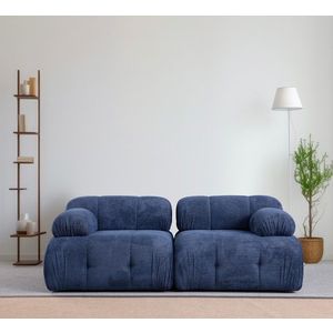 Canapea 2 locuri, Atelier del Sofa, 560ARE1560, Lemn de fag / PAL, Albastru imagine