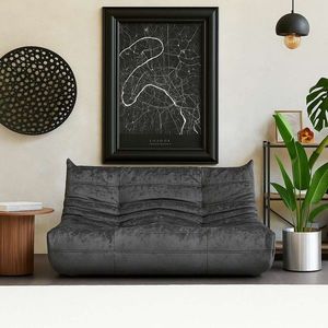 Canapea 2 locuri, Atelier del Sofa, 560ARE5218, PAL, Gri inchis imagine