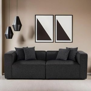 Canapea 2 locuri, Atelier del Sofa, 560ARE2897, Lemn, Antracit imagine