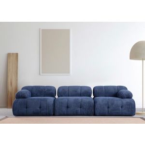 Canapea 3 locuri, Atelier del Sofa, 560ARE1559, Lemn de fag / PAL, Albastru imagine