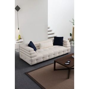 Canapea 3 locuri, Atelier del Sofa, 560ARE1543, Lemn de fag / PAL, Alb imagine
