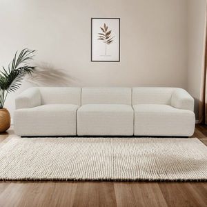 Canapea 3 locuri, Atelier del Sofa, 560ARE4104, Lemn, Alb imagine