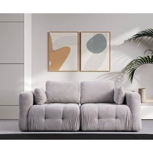 Canapea 2 locuri, Atelier del Sofa, 560ARE4122, Lemn de fag / PAL, Gri deschis imagine