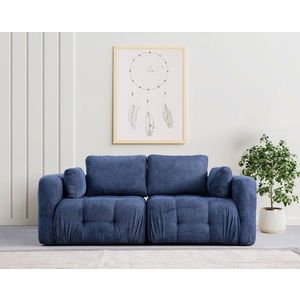 Canapea 2 locuri, Atelier del Sofa, 560ARE4129, Lemn de fag / PAL, Albastru navy imagine