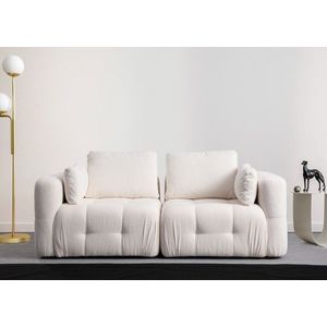 Canapea 2 locuri, Atelier del Sofa, 560ARE4143, Lemn de fag / PAL, Alb imagine