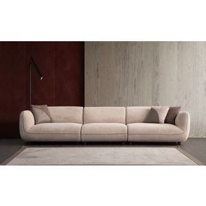 Canapea 3 locuri, Atelier del Sofa, 560ARE5255, Cadru: LEMN/PAL, Crem imagine