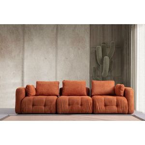 Canapea 3 locuri, Atelier del Sofa, 560ARE4134, Lemn de fag / PAL, Portocaliu imagine