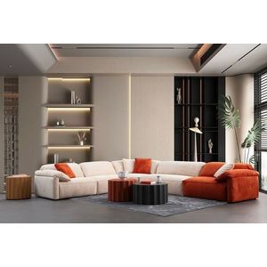Coltar, Atelier del Sofa, 560ARE5265, Cadru: LEMN/PAL, Cremă / Portocală imagine