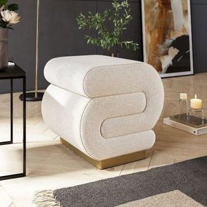Taburet, Atelier del Sofa, 774BNT1101, 28 Spumă gri DNS/14 Spumă albă DNS, Crem imagine