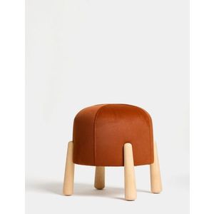 Taburet, Atelier del Sofa, 370CTF1102, Lemn de fag, Portocaliu / Natural imagine