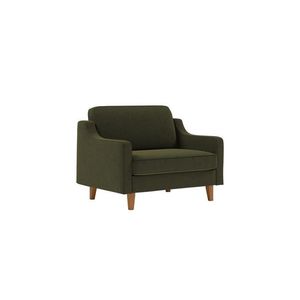 Fotoliu, Atelier del Sofa, 918CMF1124, Otel, Verde ulei / Nuc imagine