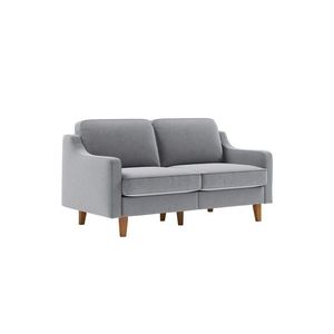 Canapea 2 locuri, Atelier del Sofa, 918CMF1141, Otel, Gri ceață / Nuc imagine
