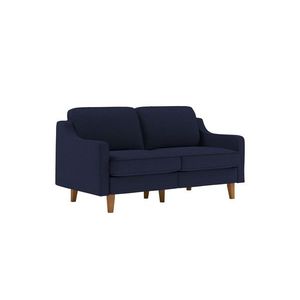 Canapea 2 locuri, Atelier del Sofa, 918CMF1148, Otel, Albastru noapte / Nuc imagine