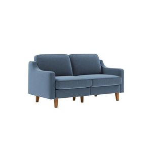 Canapea 2 locuri, Atelier del Sofa, 918CMF1142, Otel, Albastru oceanic / Nuc imagine