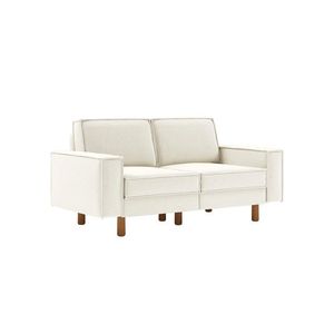 Canapea 2 locuri, Atelier del Sofa, 918CMF1214, Otel, Spumă de lapte / Nucă imagine