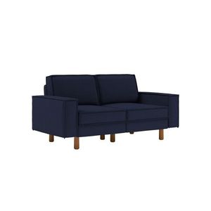Canapea 2 locuri, Atelier del Sofa, 918CMF1228, Otel, Albastru noapte / Nuc imagine