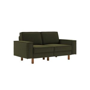 Canapea 2 locuri, Atelier del Sofa, 918CMF1220, Otel, Verde ulei / Nuc imagine