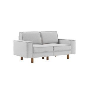 Canapea 2 locuri, Atelier del Sofa, 918CMF1224, Otel, Pietriș / Nuc imagine
