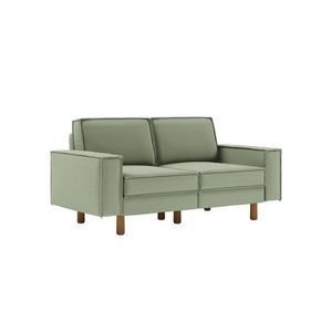 Canapea 2 locuri, Atelier del Sofa, 918CMF1219, Otel, Verde marin / Nuc imagine