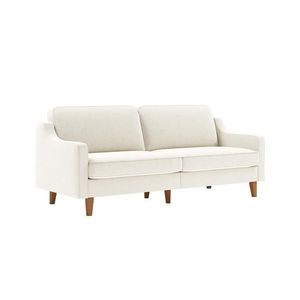 Canapea 3 locuri, Atelier del Sofa, 918CMF1150, Otel, Spumă de lapte / Nucă imagine