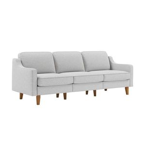 Canapea 3 locuri, Atelier del Sofa, 918CMF1176, Otel, Pietriș / Nuc imagine