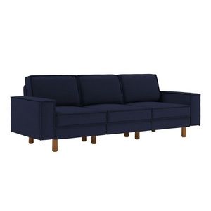 Canapea 3 locuri, Atelier del Sofa, 918CMF1260, Otel, Albastru noapte / Nuc imagine