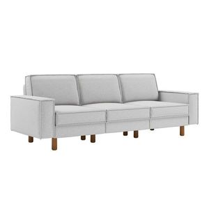 Canapea 3 locuri, Atelier del Sofa, 918CMF1256, Otel, Pietriș / Nuc imagine