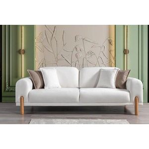 Canapea extensibila 3 locuri, Atelier del Sofa, 752EST1123, Lemn de carpen;PAL, Crem imagine